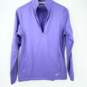 Nike Golf Purple 1/4 Zip Pullover Jacket Women’s Size Large Zippered Pockets GUC